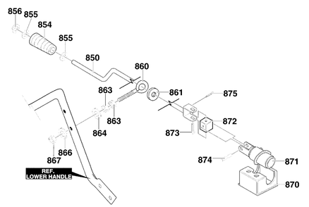 Chute Rod Assembly Diagram and Parts List for 624804X79B 2000 Briggs and Stratton Snow Blower